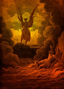 Kadonnut paratiisi: Saatana ja beelzebub, kirjoittanut Doré tekijältä Gustave Dore