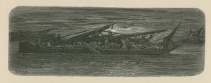 Ihmisiä veneen kannella Thamesilla tekijältä Gustave Dore