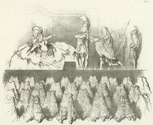 Racine esiintyy Versaillesin hovissa 1695 (syväpaino) tekijältä Gustave Dore