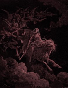 Ilmestys: Vision of Death, kirjoittanut Gustave Doré. - Raamattu tekijältä Gustave Dore