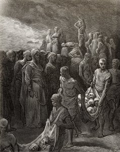 Richard I (1157-99) Leijonasydän murhaa vankeja kostotoimina, kuvitus J-F:n Bibliotheque des Croisadesista. Michaud, 1877 tekijältä Gustave Dore