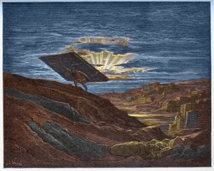 Simson kantaa Gazan portteja - Simson poistaa Gazan portit - - Kaiverrus Gustave Doren (1832-1883) "The Bible illustreeen" - Kaiverrus "" Dore Biblesta"" tekijältä Gustave Dore