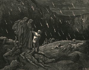 Arvon herra! Brunetto! Ja oletko täällä, c1890. tekijältä Gustave Dore