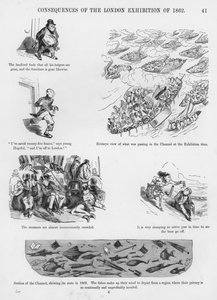 Gustave Doren humoristisia ja groteskeja luonnoksia (kaiverrus) tekijältä Gustave Dore