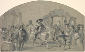Street Scene recto, Sketches verso, c. 1848-49. tekijältä Gustave Dore
