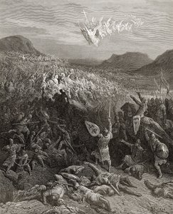 Nikean taistelu vuonna 1097, kuvitus Bibliotheque des Croisadesista, J-F. Michaud, 1877 tekijältä Gustave Dore