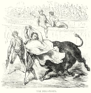 Härkätaistelu (kaiverrus) tekijältä Gustave Dore