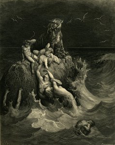 Deluge Frontispiece Raamatun kuvitettuun painokseen, 1866 tekijältä Gustave Dore