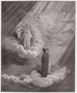 Jumalallinen komedia (La Divina Commedia, La Divine Comedie), Paradiso, Canto 16: Cacciaguidan sielu puhuu Firenzestä - Dante Alighieri (1265-1321) - Gustave Doren (1832-1883) kuvitus tekijältä Gustave Dore