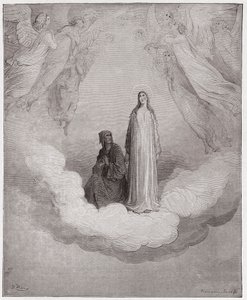 Jumalallinen komedia (La Divina Commedia, La Divine Comedie), Paradiso, Canto 21: Siunattu Beatrice seitsemännessä ympyrässä - Dante Alighieri (1265-1321) - Kuvitus Gustave Dore (1832-1883) tekijältä Gustave Dore