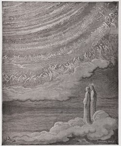 Jumalallinen komedia (La Divina Commedia, La Divine Comedie), Paradiso, Canto 28: Taivaan säkenöivä joukko - Dante Alighieri (1265-1321) - Kuvitus Gustave Dore (1832-1883) tekijältä Gustave Dore