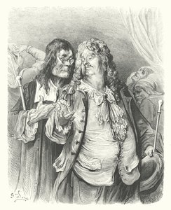 La Fontainen sadut: Fontaine: Lääkärit (kaiverrus) tekijältä Gustave Dore