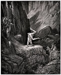 Nerokas Hidalgo Don Quijote de la Mancha (Quixotte - Quijote) Miguel de Cervantes (1547-1616): ritari on surullinen hahmo tehty cabrioles "laittamalla alasti tiettyjä asioita, jotka Sancho, jotta ei näe niitä, kiirehtivät kääntyä ympäri, tyytyväinen siihen tekijältä Gustave Dore