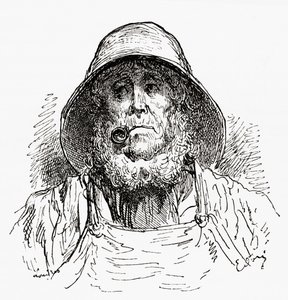 Marseillen merimies Gustave Doren piirroksen mukaan. Teoksesta Life and Reminiscences of Gustave Dore, julkaistu 1885. tekijältä Gustave Dore