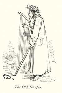 The Old Harper (kaiverrus) tekijältä Gustave Dore