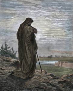 Profeetta Amosin kaiverrus Gustave Doren (1832-1883) "Raamatusta" tekijältä Gustave Dore