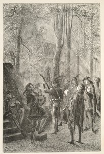 The Rejoicings of Sir Gareths Marriage (Sir Garethin avioliiton ilonaiheet), Charles Henry Hansonin kirjoittamista Tarinoita kuningas Arthurin päivistä, julkaisu 1898. tekijältä Gustave Dore