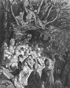 "Joen ranta - puiden alla", 1872. tekijältä Gustave Dore