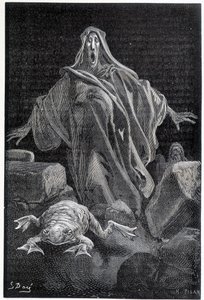Hälytin huusi - Gustave Dorén pelkokuva, kaiverrus tekijältä Gustave Dore