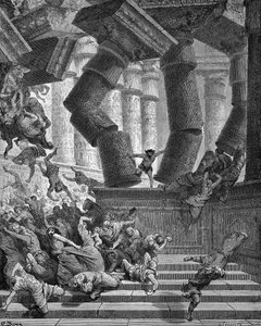 Simsonin kuolema - Raamattu tekijältä Gustave Dore
