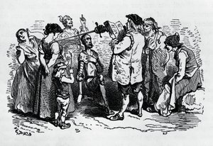 Don Quijoten induktio, kuvittanut Gustave Dore