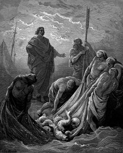Ihmeellinen kalojen luonnos, 1866 tekijältä Gustave Dore