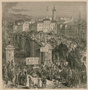 Liikenne London Bridgellä tekijältä Gustave Dore