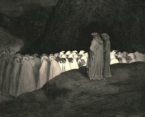 Toscanan... halveksimatta neuvoa meitä kuka sinä olet, c1890. tekijältä Gustave Dore