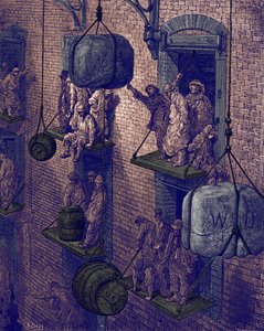 Varastointi kaupungissa Gustave Doré tekijältä Gustave Dore