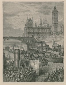 Westminsterin portaat - Steamers poistuu tekijältä Gustave Dore