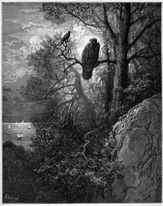 kotka ja harakka - kotka ja harakka - Jean de La Fontainen "Fablesista" tekijältä Gustave Dore