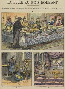 Prinsessa Ruusunen (väri litho) tekijältä Gustave Fraipont