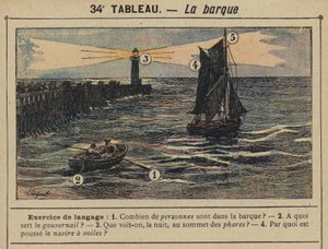 Vene (väri litho) tekijältä Gustave Fraipont