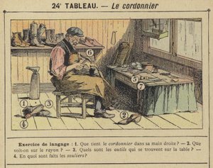 The Shoemaker (väri litho) tekijältä Gustave Fraipont