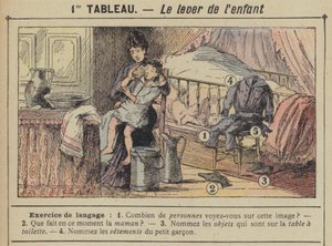 Lapsen nousu (väri litho) tekijältä Gustave Fraipont