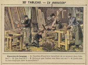 The Carpenter (väri litho) tekijältä Gustave Fraipont