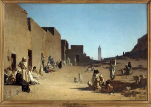 Laghouat. Algerian Sahara. Gustave Guillaumetin (1840-1887) maalaus