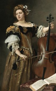 Sellonsoittaja, c. 1890. tekijältä Gustave Jean Jacquet