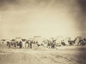 Tykistön leiri, Camp de Chalons, 1857. tekijältä Gustave Le Gray