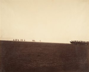 [Cavalry Maneuvers, Camp de Chalons], 1857. tekijältä Gustave Le Gray
