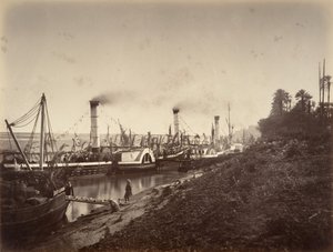 S. A. Ismaïl Pashan juhla LL:n veneillä. A. les princesille, tammikuu 1867, 1867. tekijältä Gustave Le Gray