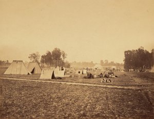 [Teltat ja sotilasvarusteet, Camp de Chalons] tekijältä Gustave Le Gray