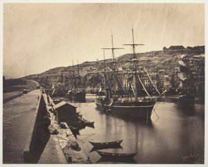 Sète-Mediterraneanin satama ja kaupunki (Port et Ville de Sète-Mediterranée) tekijältä Gustave Le Gray