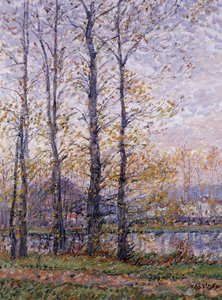 The Banks of the Oise at Precy; Les Bords de l"Oise a Precy, tekijältä Gustave Loiseau