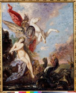 Andromeden ketjutus kallioon on Gustave Moreaun (1826-1898) Persee Paintingin toimittama tekijältä Gustave Moreau