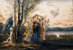 Amor ja muusat tekijältä Gustave Moreau