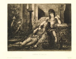 Ranska, Pariisi, Simson ja Delilah, Gustave Moreau (1826-1898), heliografia tekijältä Gustave Moreau