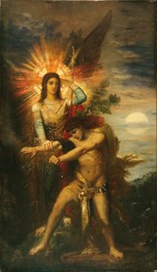 Jaakob ja enkeli tekijältä Gustave Moreau