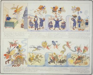 Ensimmäinen maailmansota / joulu 1916 / ranskalainen karikatyyri tekijältä Gustave Wendt