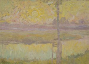Puutarha Laethem-Saint-Martinissa, noin 1910. tekijältä Gustave de Smet